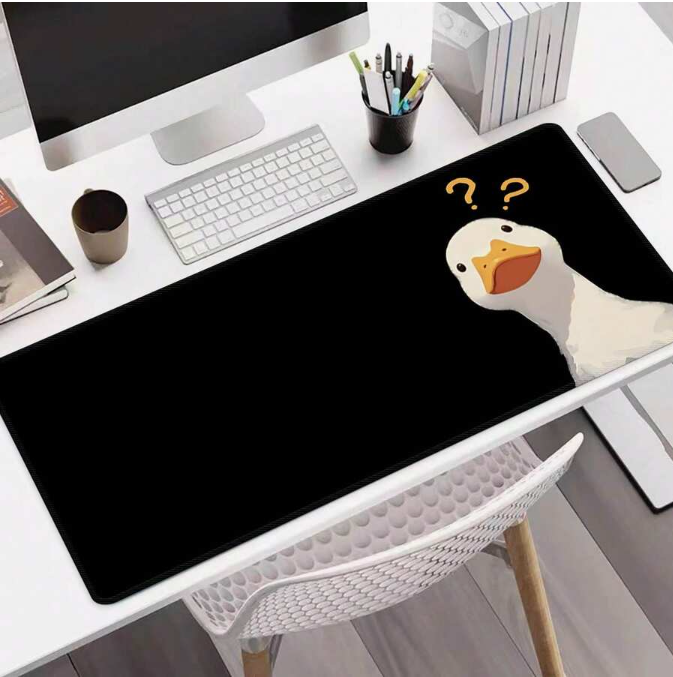 Confused Duck Extra Large Mouse Pad 🦆