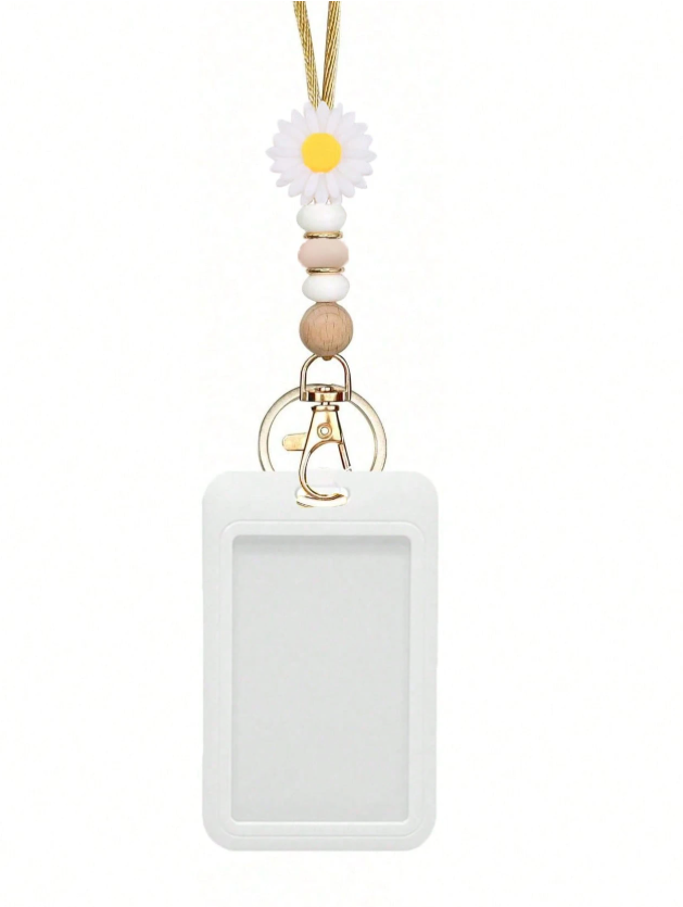 Daisy Boho Style Silicone Bead Lanyards