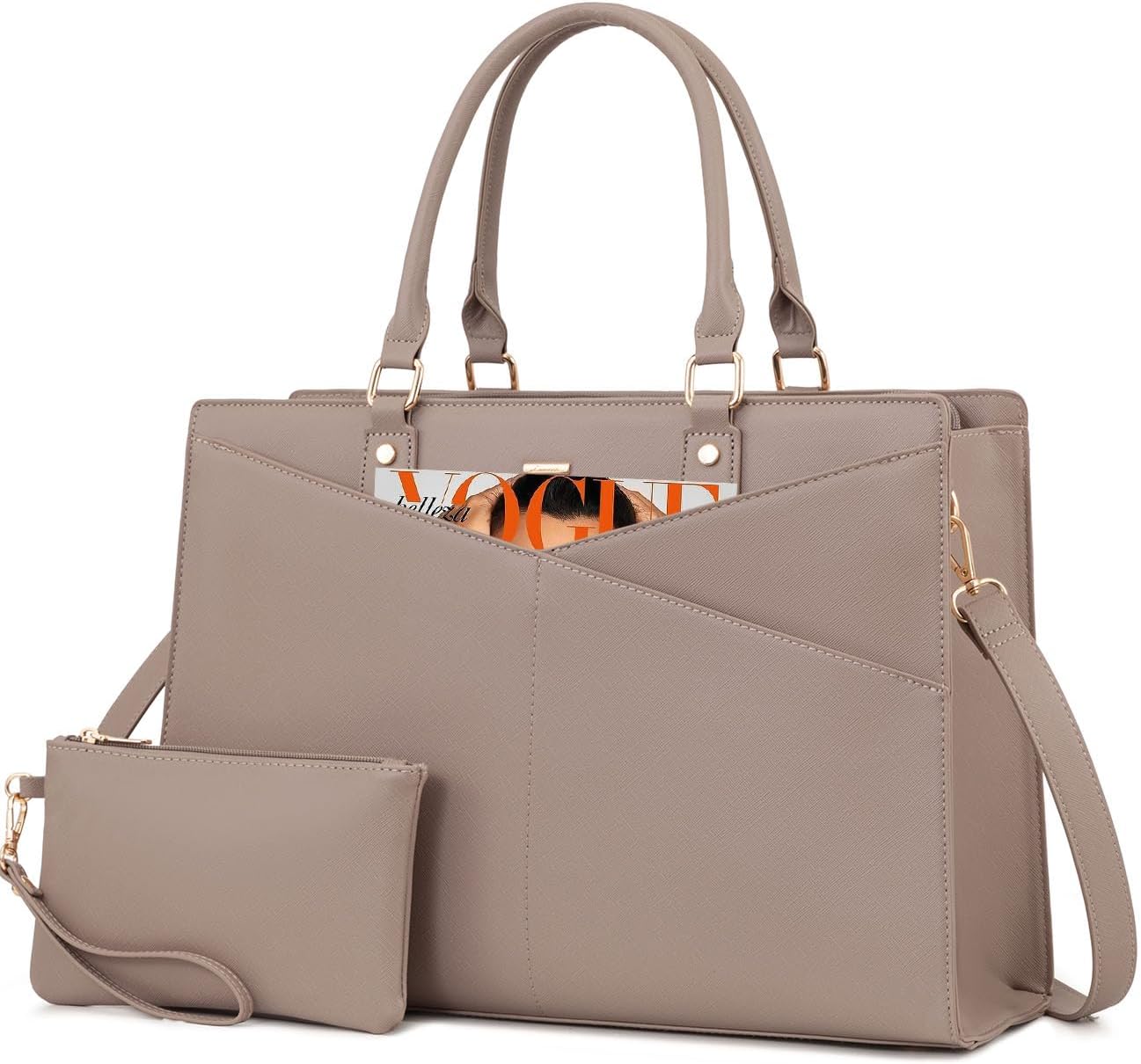 Laptop Tote Bag - Light Khaki