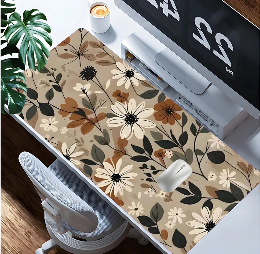 Boho Floral Desk Mat