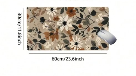 Boho Floral Desk Mat