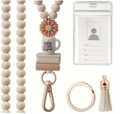 Teacher Beaded Lanyard with ID Holder