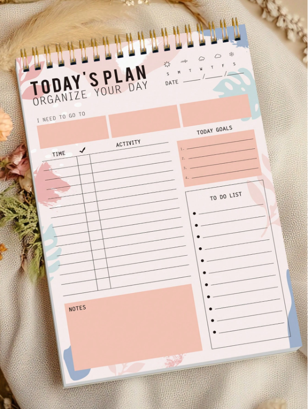 Simple Spiral Undated Daily Planner