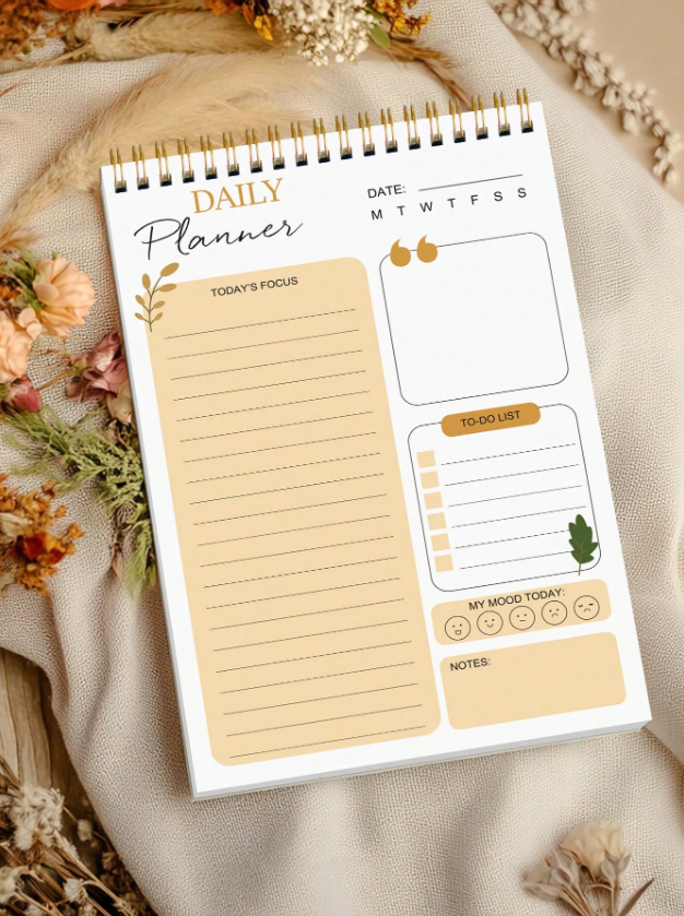 Simple Spiral Undated Daily Planner