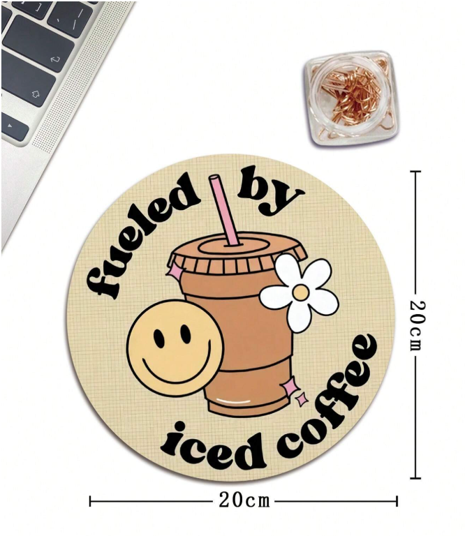 Yellow Coffee inspired Mouse Pad