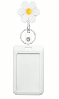Colorful Flower Retractable ID Badge Reel with Card Holder
