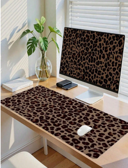Leopard Print Desk Pad