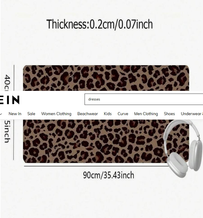 Leopard Print Desk Pad