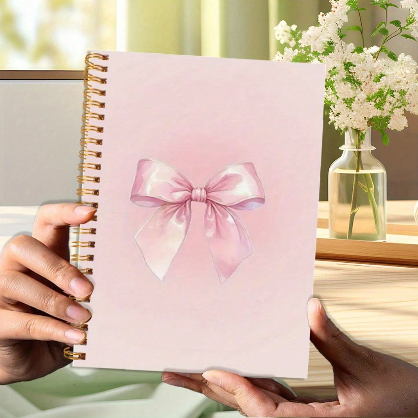 Pink Bow Spiral Notebook