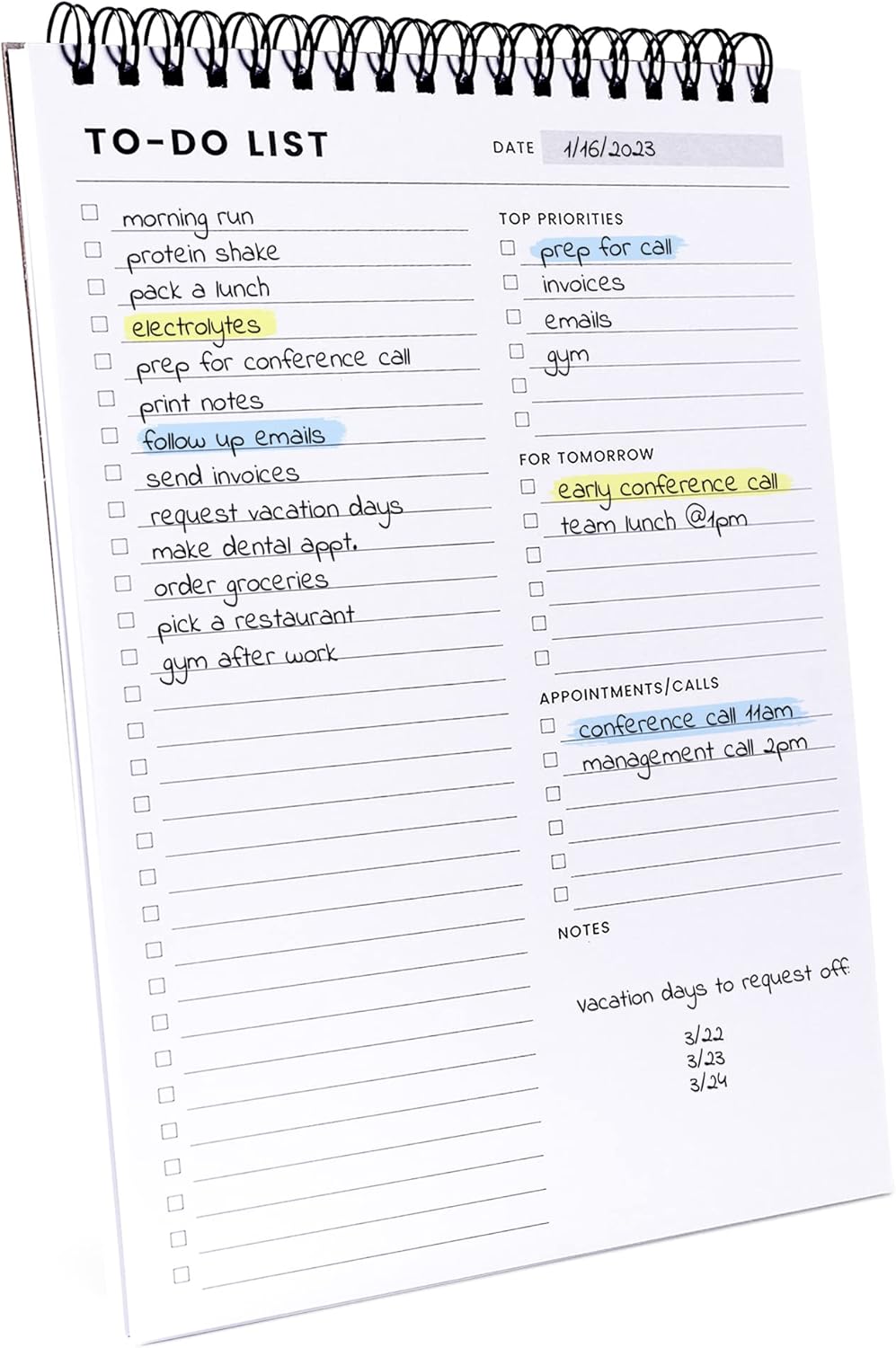 To Do List Notepad