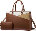 Laptop Tote Bag - Brown-Beige-Apricot