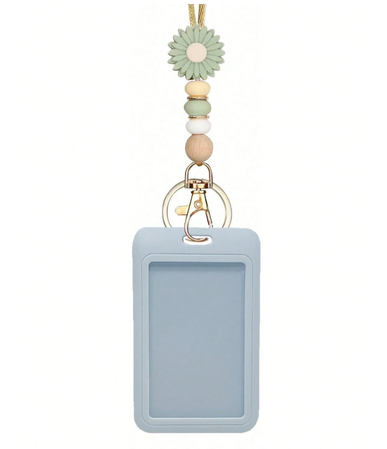 Daisy Boho Style Silicone Bead Lanyards