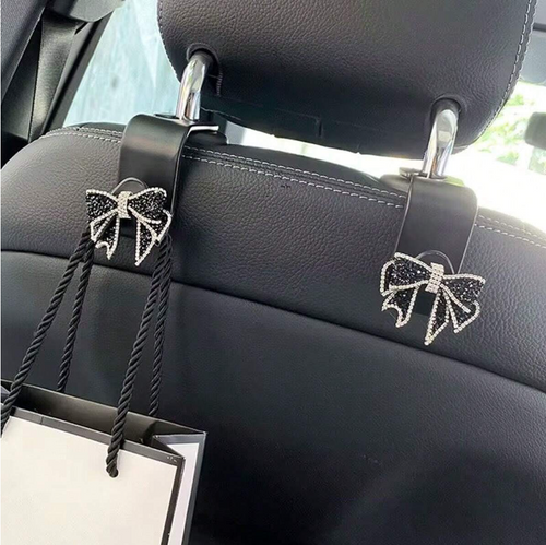 2PCS Bowknot Car Seat Back Hook Hangers