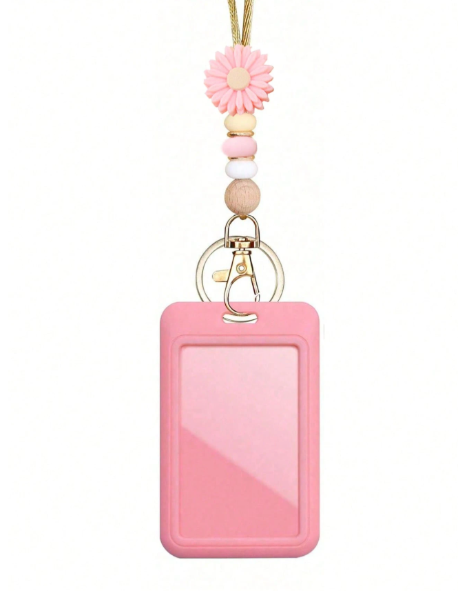 Daisy Boho Style Silicone Bead Lanyards
