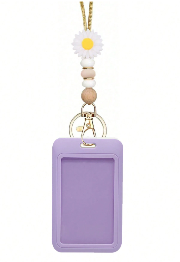 Daisy Boho Style Silicone Bead Lanyards